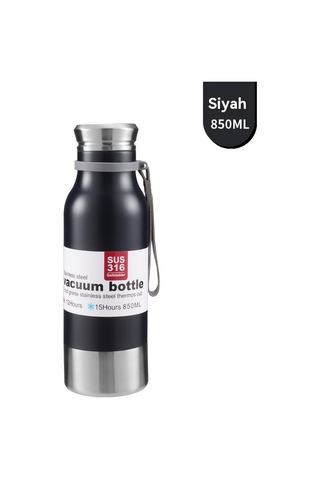 8 Paslanmaz Çelik Termos Bardak Siyah