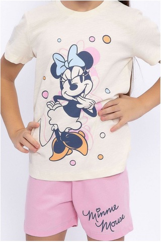 Minnie MouseD4641-3 Kız Çocuk Şort Takımı