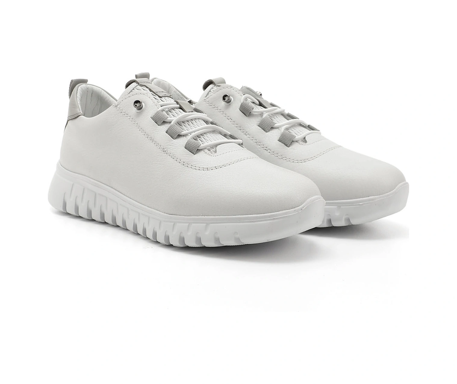 Gönderi(R) Gönderi R Kadın Beyaz Dolgu Taban Lastik Bağcıklı Hakiki Deri Sneaker Ddza77542912 Beyaz