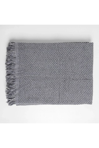 Curly Çift Kişilik Battaniye Siyah Gri 200x220 Cm Diğer