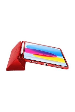 Cellularlıne Folio Pro Stand Özellikli Apple Uyumlu iPad 11 İnç A16 / 10.9 İnç Tablet Kılıfı Kırmızı