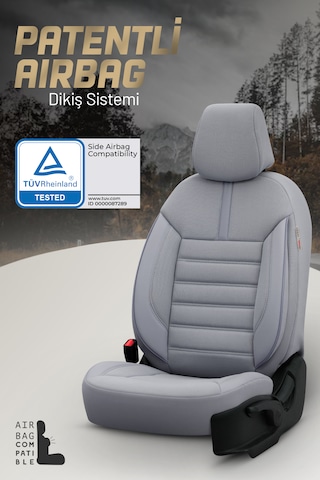 Otom Limited Design Ekstra Destekli Oto Koltuk Kılıfı Füme