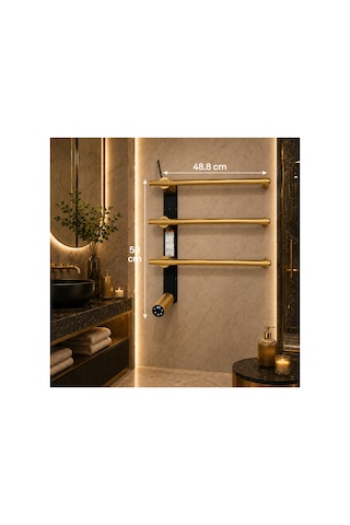 Elektrikli Havlupan 50x48xh100 Cm 60 Watt 65 C Gold