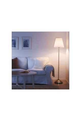 Ikea Årstıd Yer Lambası, Beyaz-nikel Kaplama, 155 Cm Diğer