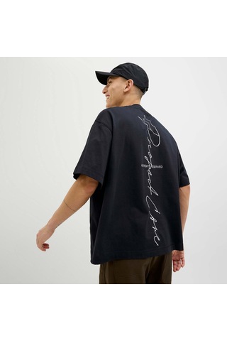 Jack & Jones Dynamic Script Erkek Siyah Tişört 12273310-b Siyah