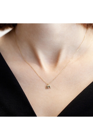 14 Ayar Altın Fil Kolye 42 Cm