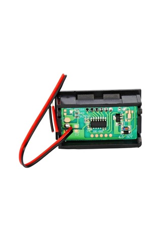 Sanec 0.56 İnch Dc 0-30v Panel Tip Dijital Kırmızı Voltmetre 3 Kablo