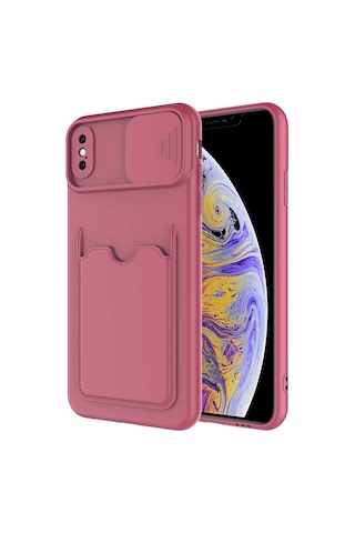 Goocamp Apple iPhone Uyumlu Xs Max 6.5 Kılıf Kartix Kapak - Koyu Mor Koyu Mor