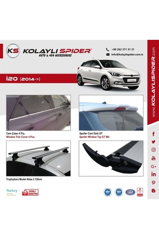 Hyundai İ20 Arka Difüzör Çıtası Krom 2014-2018 N11.1768