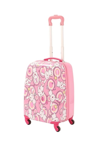 Mçs Baskılı Abs Çocuk Valizi V307 Pembe-tavşan Baskı