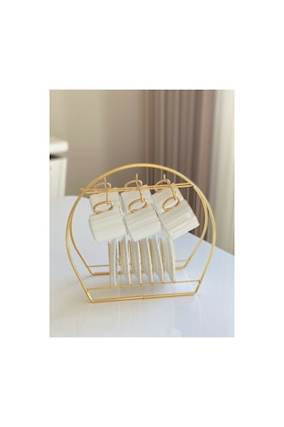 Home Altın Rengi Fincanlık Gold Fincan Standı Sorelis 6lı Sunum Gold Diğer