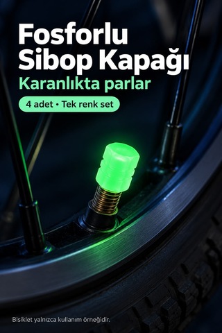Fosforlu Sibop Kapağı 4 Adet Karanlıkta Parlayan