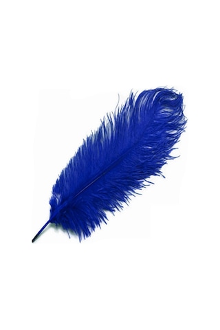 Kuzey Oyuncak 3 Adet Büyük Boy 35 Cm Koyu Mavi Deve Kuşu Tüyü Dark Blue Ostrıch Feather Dekor Koyu Mavi Kuş Tüyü 5+