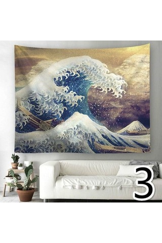 Novahub Degrade Mandala Dijital Baskılı Polyester Goblen, 150x100cm, Ev Ve Piknik Dekorasyonu 1