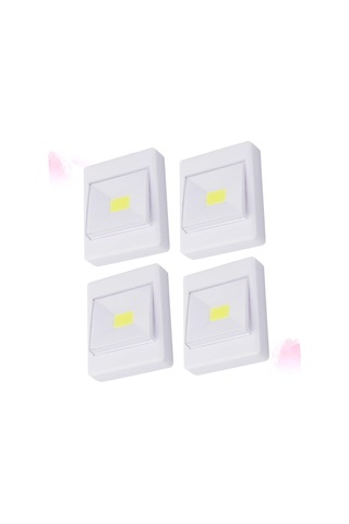 4pcs Cob Led Işıklar Pil Odası Dolabı Kapalı Duvar Koridoru Işık Garaj Led Açık Beyaz Beyaz