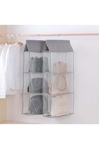 Dancemonkey Cbtx 3 Katlı Çanta Asma Organizatör, Tasarruflu Dokunmamış Kumaş Saklama Çantası Bej Çok Renkli