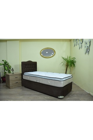 Bengimobilya Baza Başlık Ful Ortopedik Pamuk Pedli Yatak Tay Tüy Silinir Model (303443720)