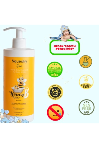 My Honey B Squeaky Bee Saç Ve Vücut Şampuanı 500 Ml