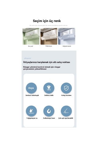 Jian Fan Ön Cam Klimasıön Cam Anti-doğru Da Üfleme Geribilir Ayarlanabilr Rüzgar Önüvara Monte Klimaöncam Montaj Beyaz