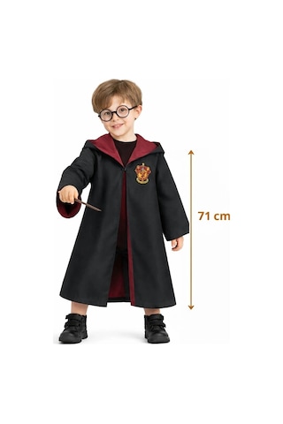 Harry Potter Bebek Kostüm Seti Asa Gözlük Pelerin 71 Cm 2-4 Yaş