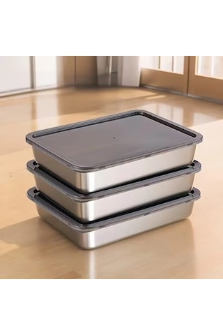 River World 5 Cm X 20 Cm X 20 Cm Ebatında Saklama Ve Paslanmaz Çelik Fırın Kabı Çok Renkli