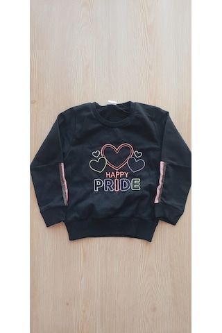 Ciks Junior Happy Pride Nakışlı Kız Çocuk Siyah/pembe Şeritli Renk 2 Parça Takım 3381641