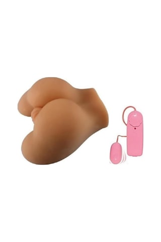 Hızlı Express Lifelike Mini Ass 2 Işlevli Titreşimli Realistik Kalça Suni Vajina Anüs