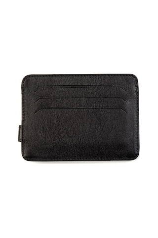 Bambi Siyah Leather Erkek Kartlık A08592376203 Siyah