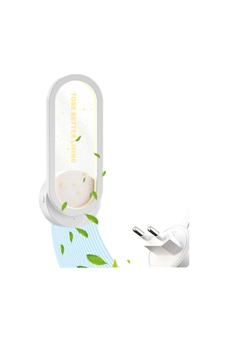 Tenfowee Beyaz Euro Şarjlı Yıldızlı İç Hava Temizleyici Lambası - Negatif İyon Filtreleme Fonksiyonu 1 Adet Beyaz