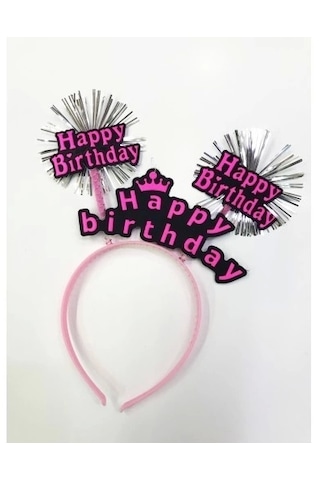 Happy Birthday Neon Renk Doğum Günü Tacı 12 Adet Alithestereo