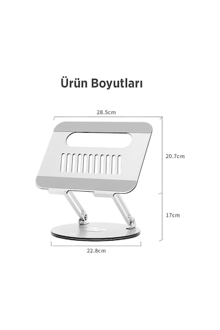 Juo 360 Dönebilen Yükseklik Ayarlı Metal Notebook Laptop Standı