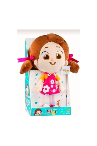 Lisanslı Niloya Kalpli Müzikli Sesli Peluş Bez Bebek 35 Cm. Kırmızı