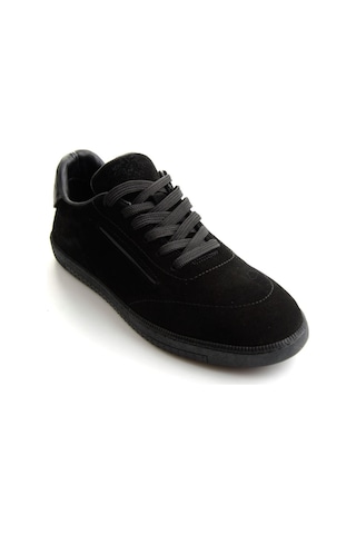 Bambi Siyah Süet Hakiki Deri Erkek Sneaker E01593000302