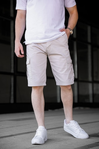 Taş Renk Kargo Cepli Gabardin Erkek Şort-1803 Taş