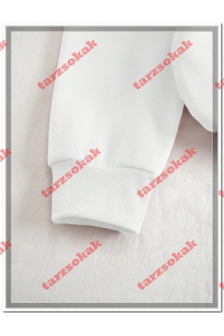 Startmore Tarzsokak Deniz Biyolojisi Kaplumbağa Baskılı Sweatshirt Erkekler İçin Bisiklet Yaka Günlük Kazaklar Po Beyaz
