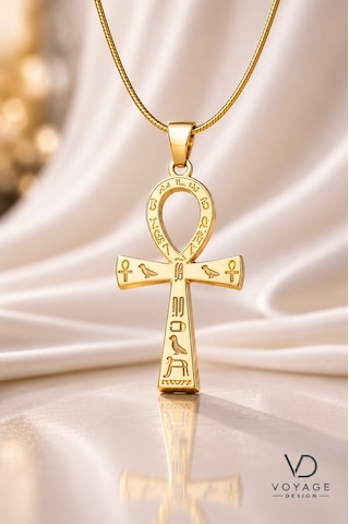 Altın Renk Paslanmaz Çelik Antik Mısır Yaşam Anahtarı Minimal Ankh Kolye Altin Altın Renk Paslanmaz Çelik Antik Mısır Yaşam Anahtarı Minimal Ankh Kolye Altin
