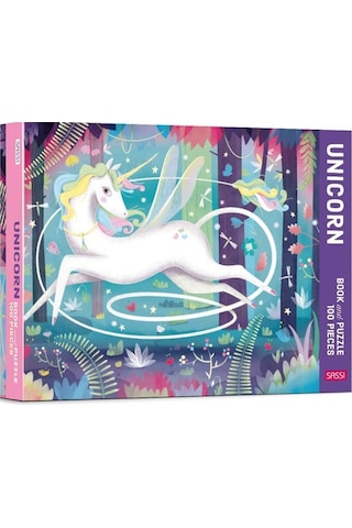 Sassi Unicorn Book And Puzzle