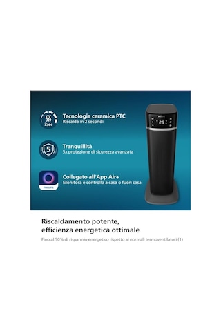 Philips 5000 Serisi Seramik Fanlı Isıtıcı, 2 Saniyede Anında Isıtma