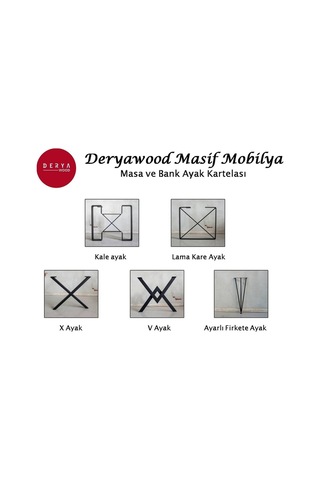 Deryawood Masif Ağaç Arkalıklı Bank