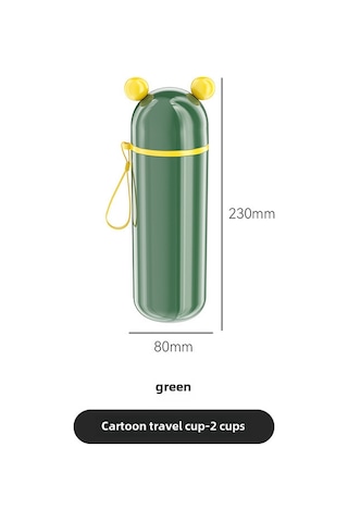Reedark Turizm Ve Ev Kullanıma Uygun Taşınabilir Diş Fırçası-krem Saklama Kutusu Seti, Multifonksiyonel Makyaj Gereçleri Depolama Kasesi Yeşil Kartoon, 2 Adet Diğer
