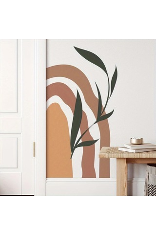 Yaprak Desenli Bohem Duvar Sticker 65x100cm Diğer