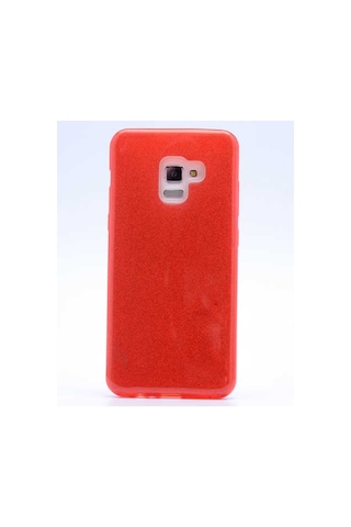 Samsung Uyumlu Galaxy A8 Plus 2018 Kılıf Zore Shining Silikon Mavi
