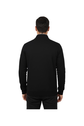 Erkek Spor Hakim Yaka Fermuarlı Hırka Regular Fit Bgl-st04948 Siyah