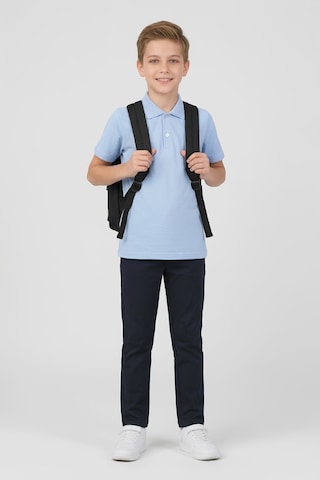 Modanino Erkek Çocuk Pamuk Ve Okul Tarz T-shirt 4-16 Yaş 12790mrt Bebek Mavisi