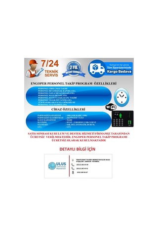 Wifi İle Bağlantı Parmak İzi Personel Takip Sistemi Program Dahil