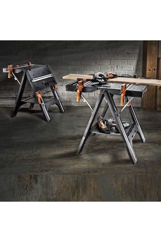 Worx Wx051 Çok Fonksiyonlu Katlanabilir Çalışma Tezgâhı 2 Adet