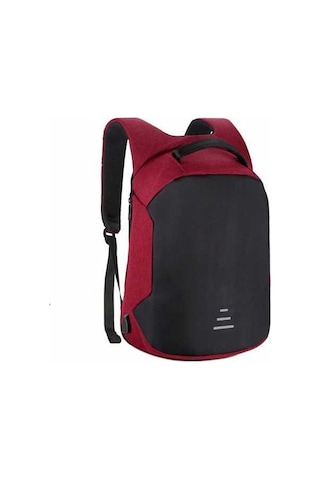 Createtech Seyahat Sırt Çantası Anti Hırsızlık, Laptop Bölmeli, Şarj Çoklu Çanta Koyu Kırmızı