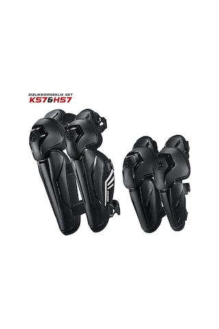 Kuzey Motor K57 - H57 Dizlik Dirseklik Set Siyah