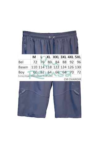 Ters Fermuar Erkek Şort Mayo Rks-08 Laci Lacivert