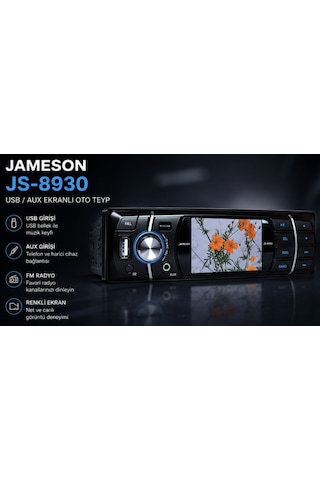 Jameson Js-8930 Usb/aux Ekranlı Oto Teyp